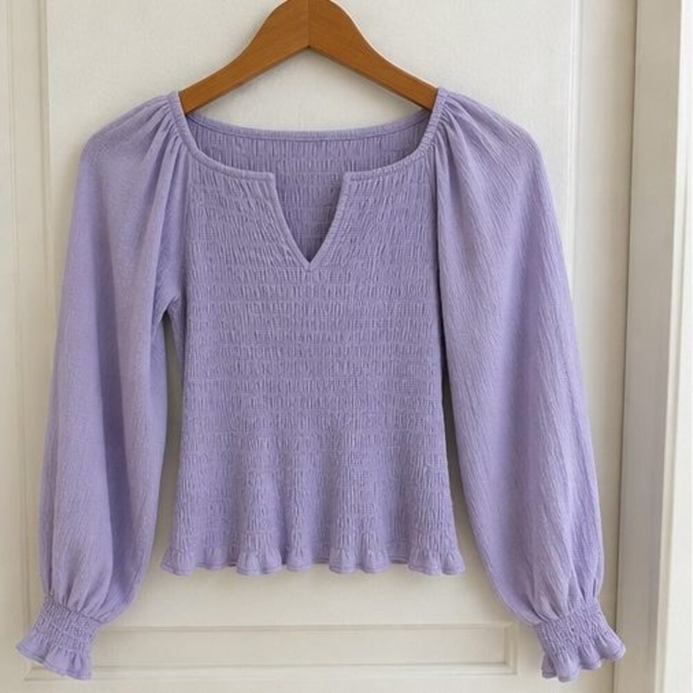 Lilac Button Blouse